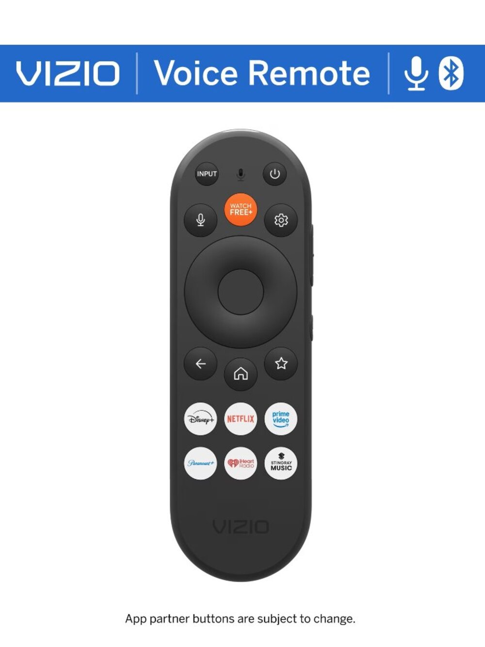 VIZIO TV Remote, Voice Control & Bluetooth Compatible, XRT290R